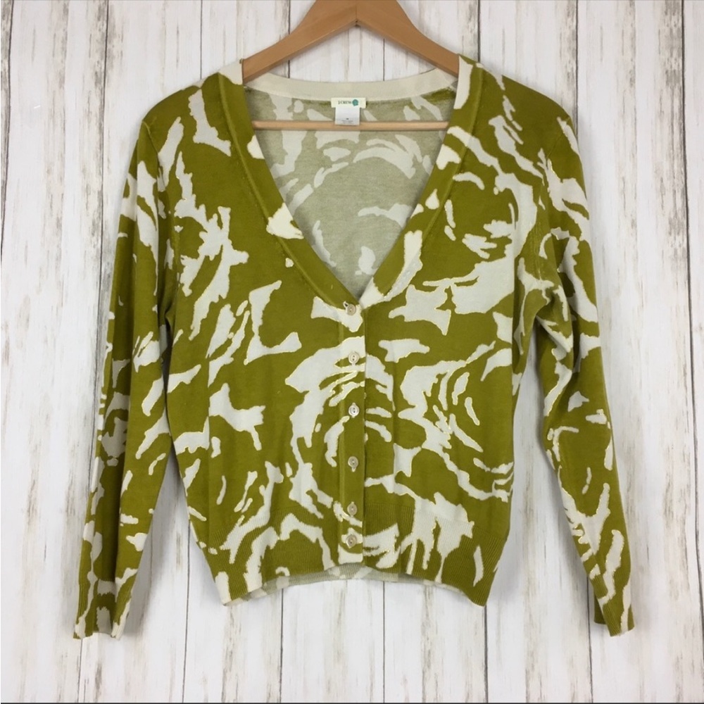 J. Crew Metallic Brushstroke Cardigan